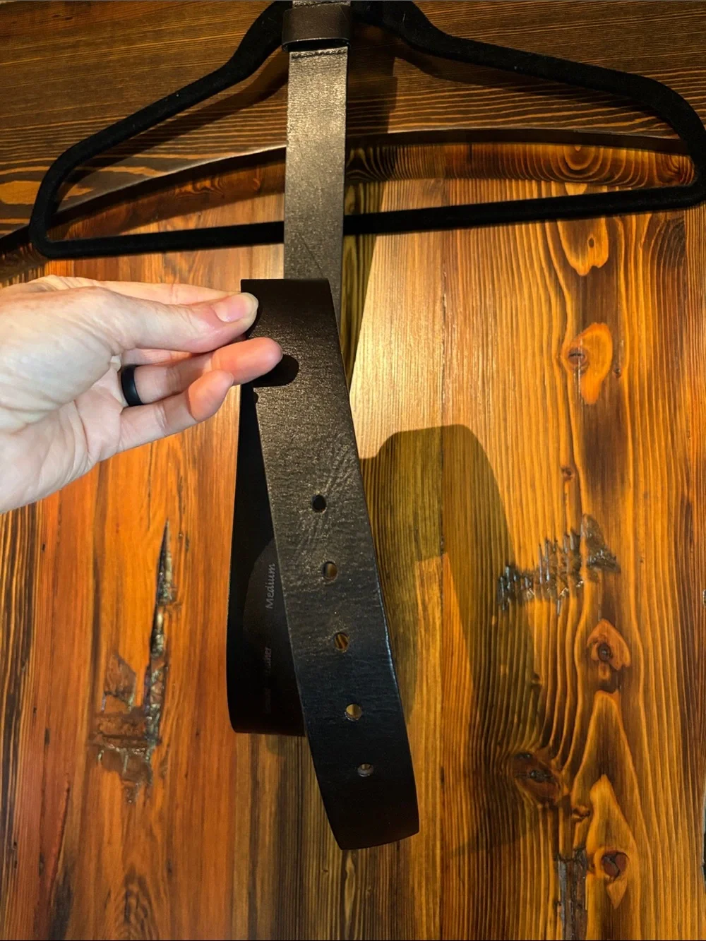 Fossil Genuine Leather Black Belt